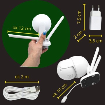 Уличная Wi-Fi поворотно-наклонная камера FULL HD SD Уведомления ПОЛЬСКОЕ ПРИЛОЖЕНИЕ