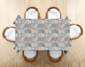 OBRUS PLAMOODPORNY 110X160 WZORY MARAKESZ