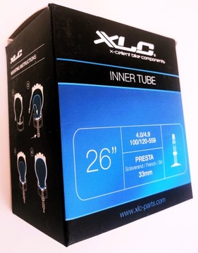 Dętka 26x4,0/4,9 FATBIKE 100/120-559 zawór Presta 33mm XLC opak. BOX