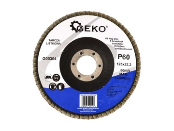 TARCZA LISTKOWA 125MM P60 GEKO G00304