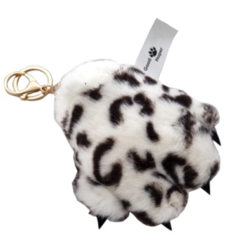 БРЕЛОК ДЛЯ БРЕЛОК С КОШАЧЬЕЙ ЛАПОЙ И СНЕЖНЫМ ЛЕОФОМ