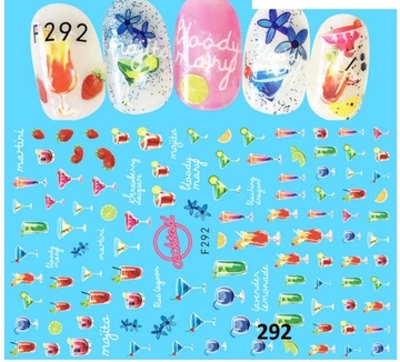 NAKLEJKI NA PAZNOKCIE SAMOPRZYLEPNE 3D