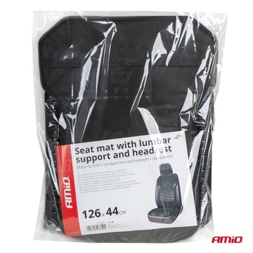 Коврик для сиденья с бисером, спинкой и подголовником AMIO-0