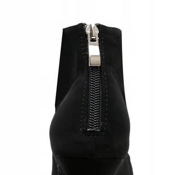 Черная кружева -танцевальная обувь 8,5 см