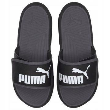 PUMA ROYALCAT COMFORT CZARNE KLAPKI RZEPY 43 ŻTA