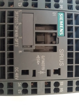 Контактор SIEMENS 3RT2017-2FW48-DPT3 48 В постоянного тока