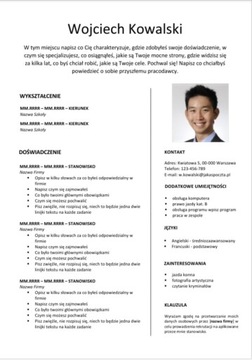 Edytowalny Szablon CV w MS Word 11/22/CV