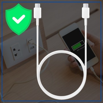 БЫСТРОЕ СЕТЕВОЕ ЗАРЯДНОЕ УСТРОЙСТВО ДЛЯ ТЕЛЕФОНА SAMSUNG KOSTKA 25 Вт + КАБЕЛЬ USB-C 1 М