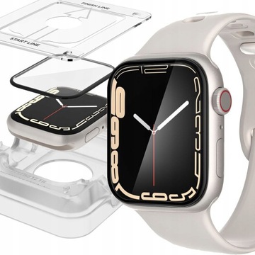 Гибридное стекло Spigen для Apple Watch 9/8/7 41 мм x2