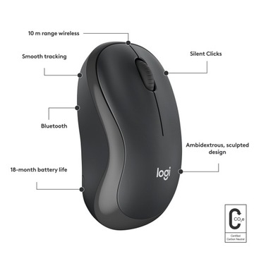 Графитовая Bluetooth-мышь LOGITECH M240