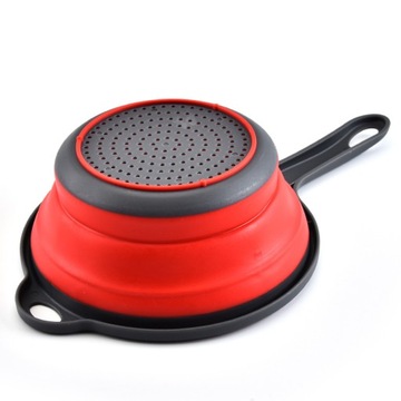 Дуршлаг СИЛИКОНОВЫЙ, СКЛАДНОЙ, ДУРШРУГЛ, СИТО С РУЧКОЙ