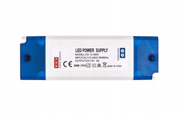 ZASILACZ LED 24V MEBLOWY 1,5A 36W DO TAŚMA TAŚMY LED Transformator