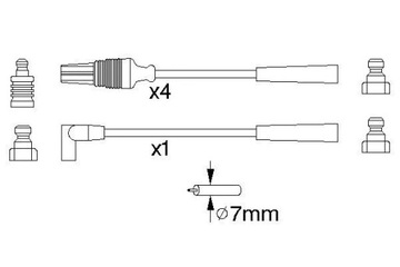 BOSCH 0 986 356 889 SADA PŘÍVODŮ ZAPALOVACÍ