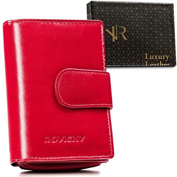 Женский кожаный кошелек ROVICKY с RFID-застежкой, маленький, натуральная кожа