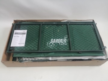 Садовая транспортная тележка 120 л XXL металлический прицеп + брезент + БЕСПЛАТНО