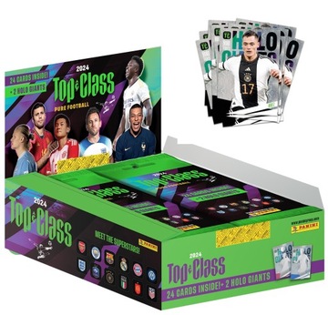 TOP CLASS 2024 KARTY PIŁKARSKIE BOX FAT PACK 10 SASZETEK 240 + 20 kart HOLO