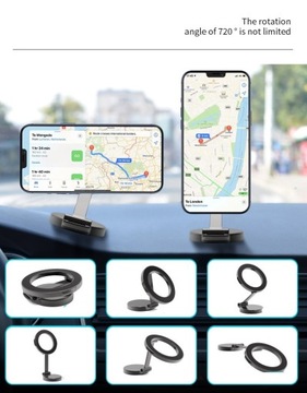 UCHWYT SAMOCHODOWY MAGNETYCZNY DO MAG SAFE OBROTOWY 360