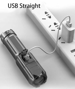 Тактический фонарик ZOOM 1000л аккумуляторный USB LEG