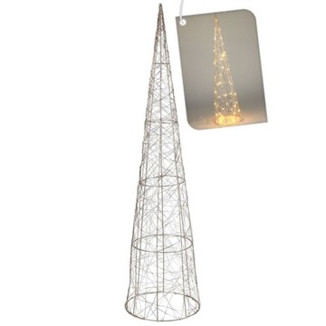 Choinka świecąca stożek złota 40 LED 80 cm /Vilde