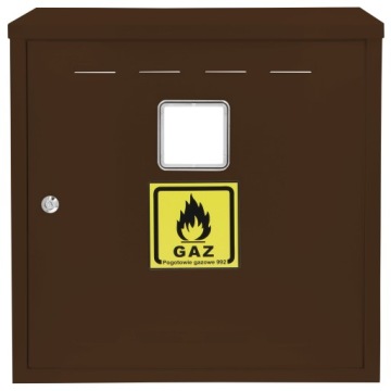 SZAFKA GAZOWA SKRZYNKA 50x70x25 BRĄZOWA BEZ PLECÓW