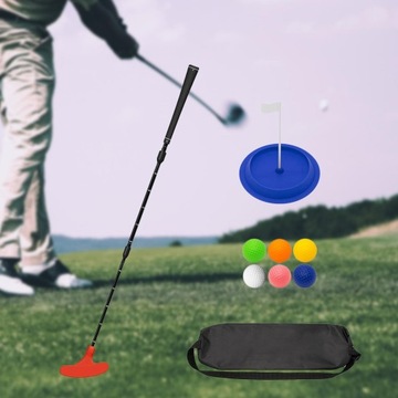 Zestaw kijów golfowych Putter Golf z 6 piłkami golfowymi i czerwonym kubkiem do puttingu