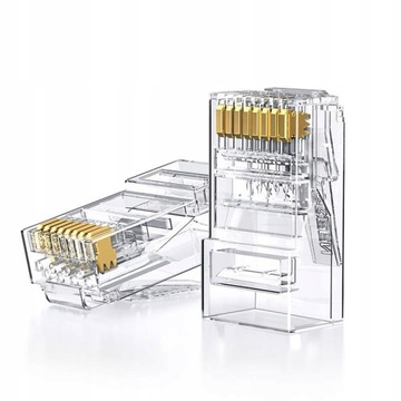 Wtyczka RJ45 Ethernet 8P/8C Cat.6 UTP 50 sztuk