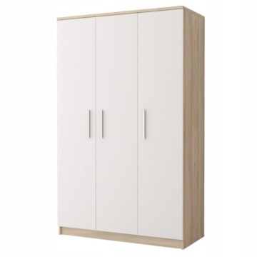 Szafa 3D 120 cm SYSTEM KAMA - BIAŁY / DĄB SONOMA