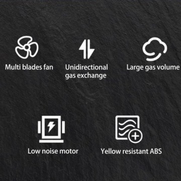 Боковой вытяжной вентилятор для жалюзийной сети RV Удаление запахов Тихий DC 12 В