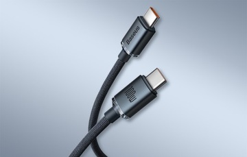 ТЕЛЕФОННЫЙ КАБЕЛЬ BASEUS STRONG USB TYP C БЫСТРАЯ ЗАРЯДКА 100 Вт 5 А 1,2 М