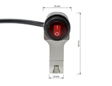 Włącznik, przełącznik podśw. LED CNC 22 mm srebrny