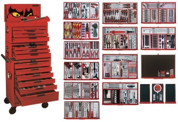 Duży wózek narzędziowy szafka z narzędziami 1055 narzędzi Teng Tools
