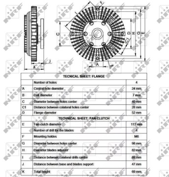 SPOJKA VISCO VENTILÁTOR CHLADIČŮ SUZUKI - NRF 49558