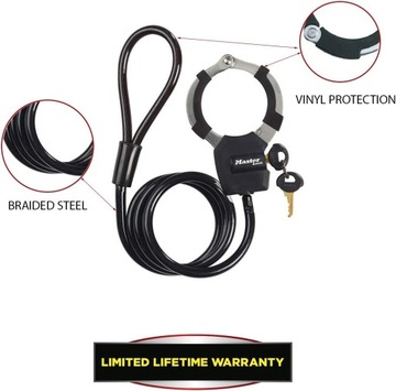 MASTER LOCK Велосипедная молния