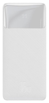 Baseus Bipow 20000 mAh, 2xUSB USB-C, 15W biały
