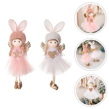 Wisiorek dla dziewczynki Lalki Choinkowe 8 szt