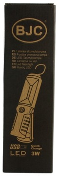 LATARKA LED AKUMULATOROWA 3w1 HAK + MAGNES + USB