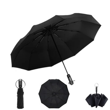 Parasol Automatyczny 10 Żebrowy Szybko Schnący, Odporny na Wiatr, Przenośny