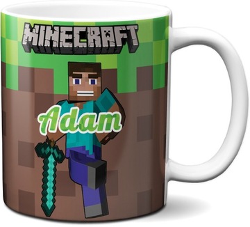KUBEK MINECRAFT DLA DZIECKA PREZENT UPOMINEK+IMIĘ
