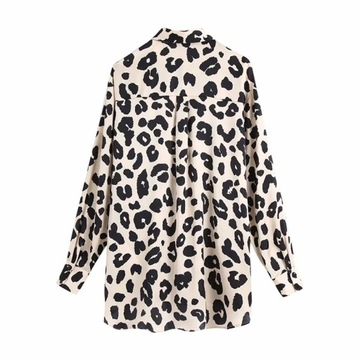 2021 Za women vintage animal print oversize shirt