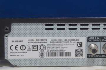 Проигрыватель BLU-RAY Samsung BD-H8509S O100+ПУЛЬТ ДИСТАНЦИОННОГО УПРАВЛЕНИЯ