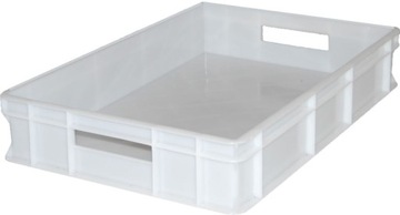 POJEMNIK EURO PLASTIKOWY 60x40x11 BIAŁY