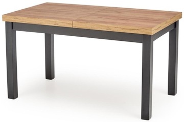 Stół ROZKŁADANY DĄB CRAFT-CZARNY TIAGO 140x80 Hal.