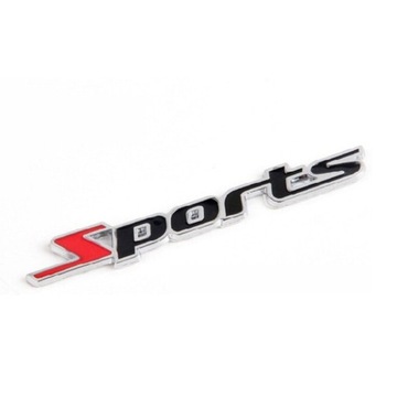 3D słowo sport list Chrome metalowy samochód nakle