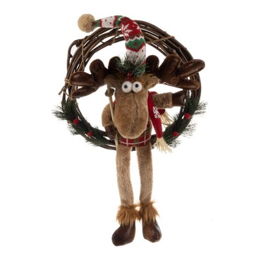 Дверной венок Центральная часть Рождественский венок Украшение Олень Настенный декор