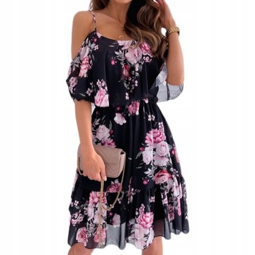 Letnia Sukienka Boho Plaża Impreza ELEGANCKA S-3XL