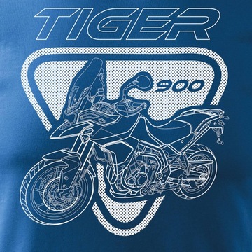 Koszulka z motocyklem na motor Triumph Tiger 900
