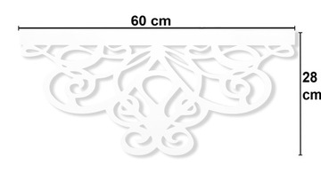 Ажурная подвеска для декора шторного панно 60 см D3