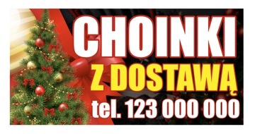 CHOINKI BANER 1x2m SPRZEDAŻ CHOINEK