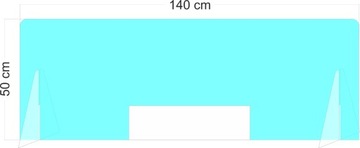 Pleksa osłona na ladę 140x50 pleksi 3mm