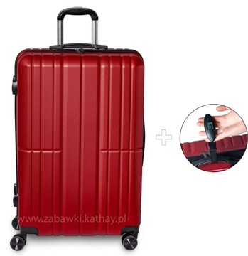 Duża walizka podróżna ABS zamek szyfrowy + waga
